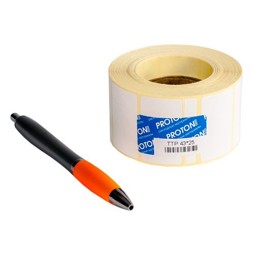 Полуглянцевая этикетка Proton 40 x 30 мм (1 ряд, 1000 шт, втулка 40)