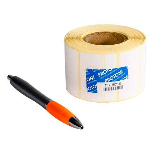 Полуглянцевая этикетка Proton 47 x 25 мм (1 ряд, 1000 шт, втулка 40)