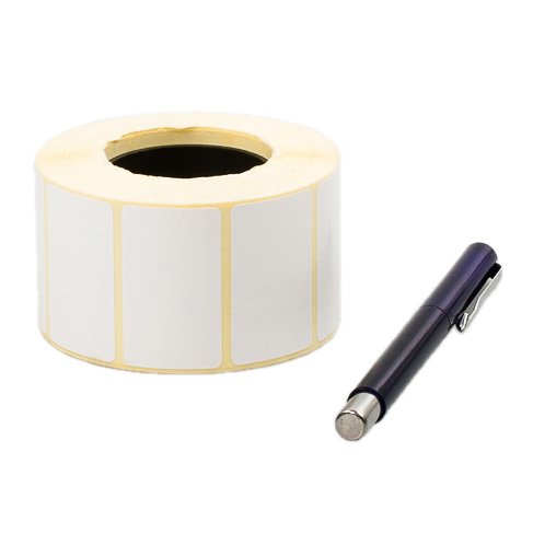 Полиэтиленовая белая этикетка 43 х 25 мм (1 ряд, 1000 шт, втулка 40)