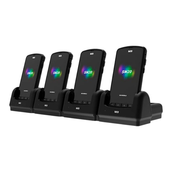 Зарядный крэдл M3 Mobile для SM15/SM20, 8 слотов (4 ТСД + 4 АКБ), быстрая зарядка, без блока питания