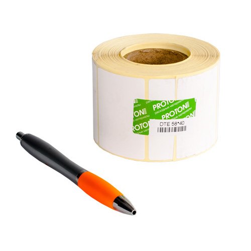 Полипропиленовая этикетка Proton 58 x 40 мм (1 ряд, 1000 шт, втулка 40)