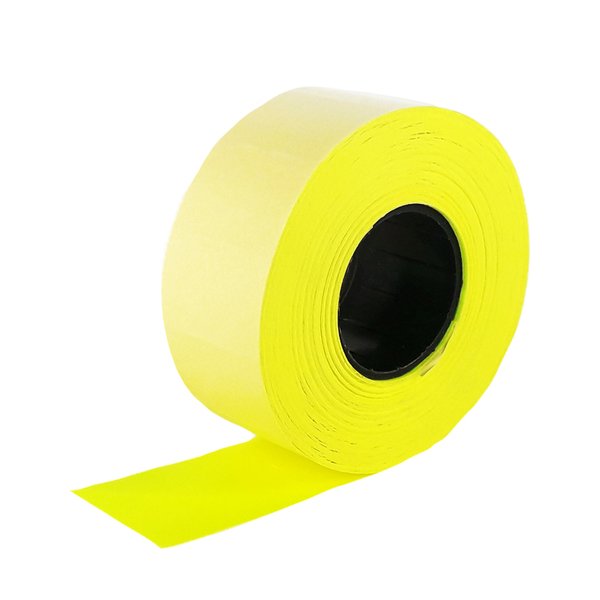 Этикет-лента для пистолетов 26х16, желтая, прямоугольной формы, 1000 шт./рул