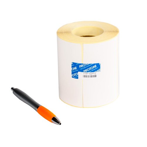 Полипропиленовая этикетка Proton 100 x 72 мм (1 ряд, 500 шт, втулка 40)